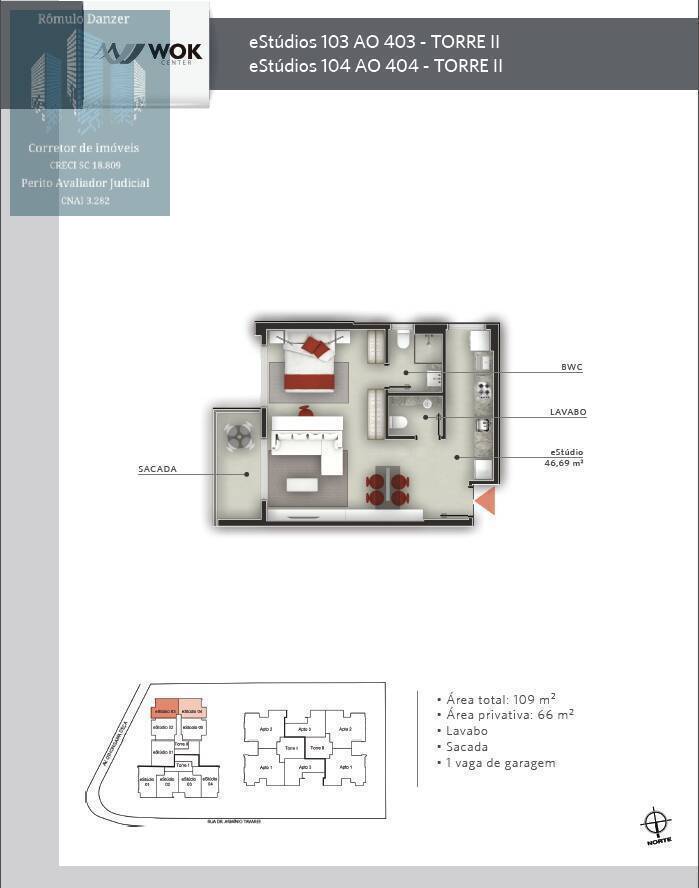 Apartamento à venda com 1 quarto, 53m² - Foto 8