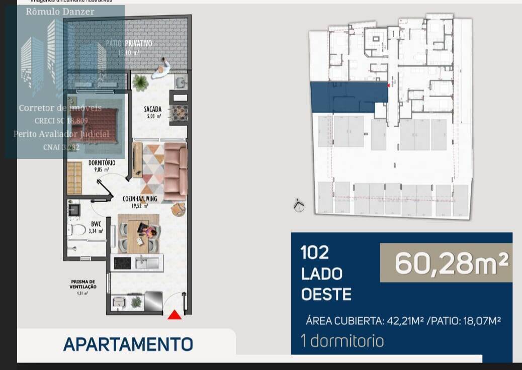 Apartamento à venda com 2 quartos, 61m² - Foto 6